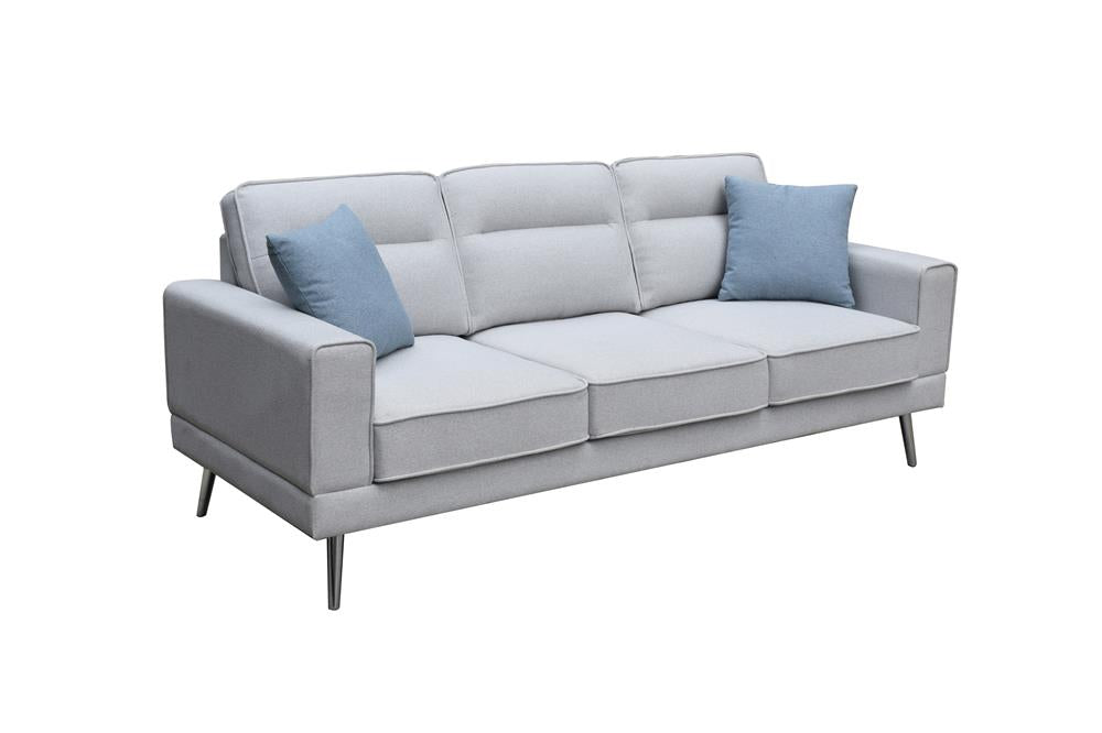 BRENTWOOD SOFA W/ACCENT PILLOWS-GRAY - MyWaynesHome #