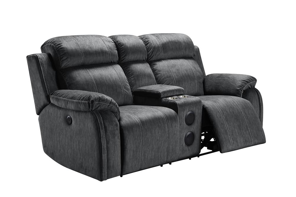 TANGO CONSOLE LOVESEAT W/SPEAKER-SHADOW - MyWaynesHome #