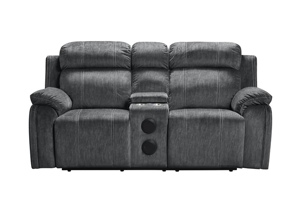 TANGO CONSOLE LOVESEAT W/SPEAKER-SHADOW - MyWaynesHome #