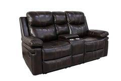 KELLEN CONSOLE LOVESEAT W/ PWR FR-BROWN - MyWaynesHome #