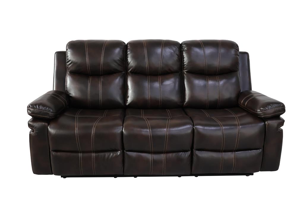 KELLEN  SOFA W/ DROP DOWN TRAY & PWR FR-BROWN - MyWaynesHome #