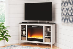 Dorrinson Corner TV Stand with Electric Fireplace - W287W5
