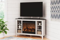 Dorrinson Corner TV Stand with Electric Fireplace - W287W6